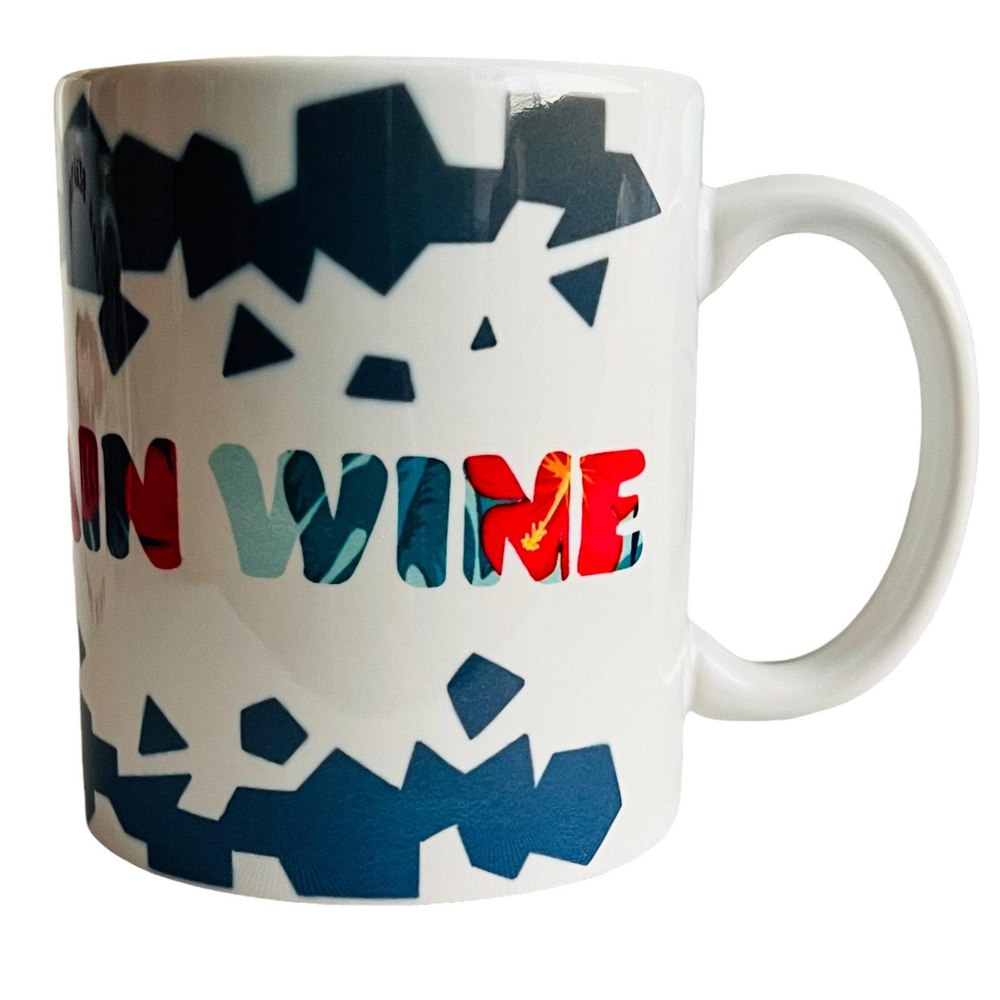 JenDore "Esto puede contener vino" 12 oz. Taza de té y café
