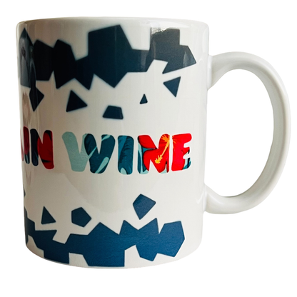 JenDore "Esto puede contener vino" 12 oz. Taza de té y café