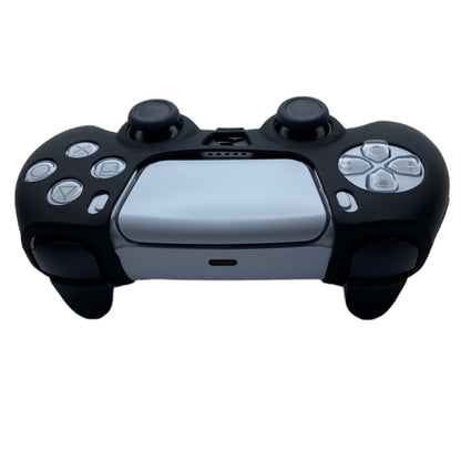 JenDore PS5 Controller Black Smooth Front Silicone Protective Cover Shell