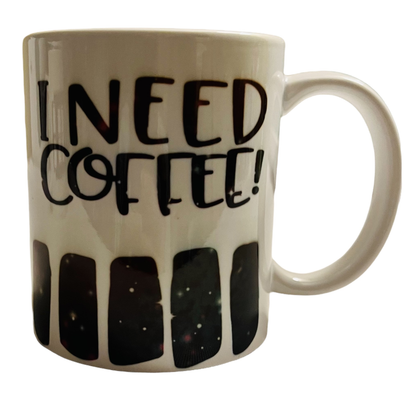 JenDore " I Need Coffee " Coffee Team Mug