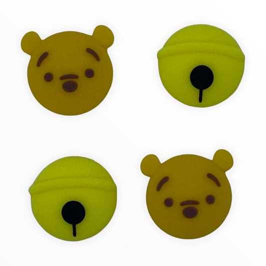 Jendore Bear Honey 4Pcs Capuchons de poignée en silicone pour Nintendo Switch et NS Lite