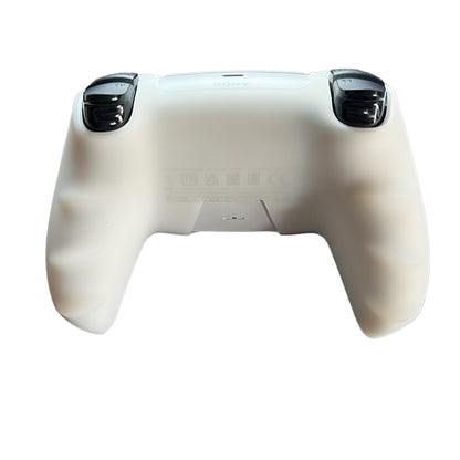 JenDore PS5 Controller White Anti-slip Silicone Protective Skin Cover Shell