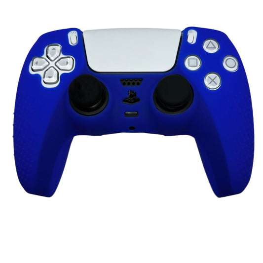 JenDore PS5 Controller Blue Anti-slip Silicone Protective Skin Cover Shell