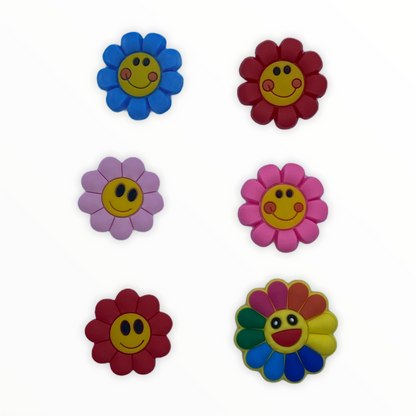 JENDORE SMILEY FLOWER SHOE CHARMS FOR CLOGS OR BRACELET