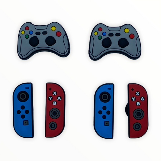 MANETTES JENDORE ET CHARMES DE CHAUSSURES DE JEUX VIDÉO JOY-CONS GAMING