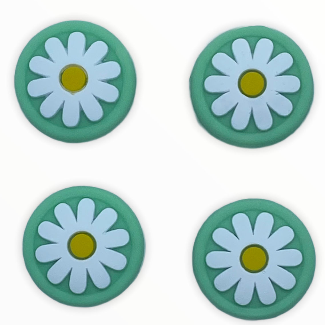Jendore Vert 4Pcs Fleur #2 Capuchons de Poignée en Silicone pour Nintendo Switch