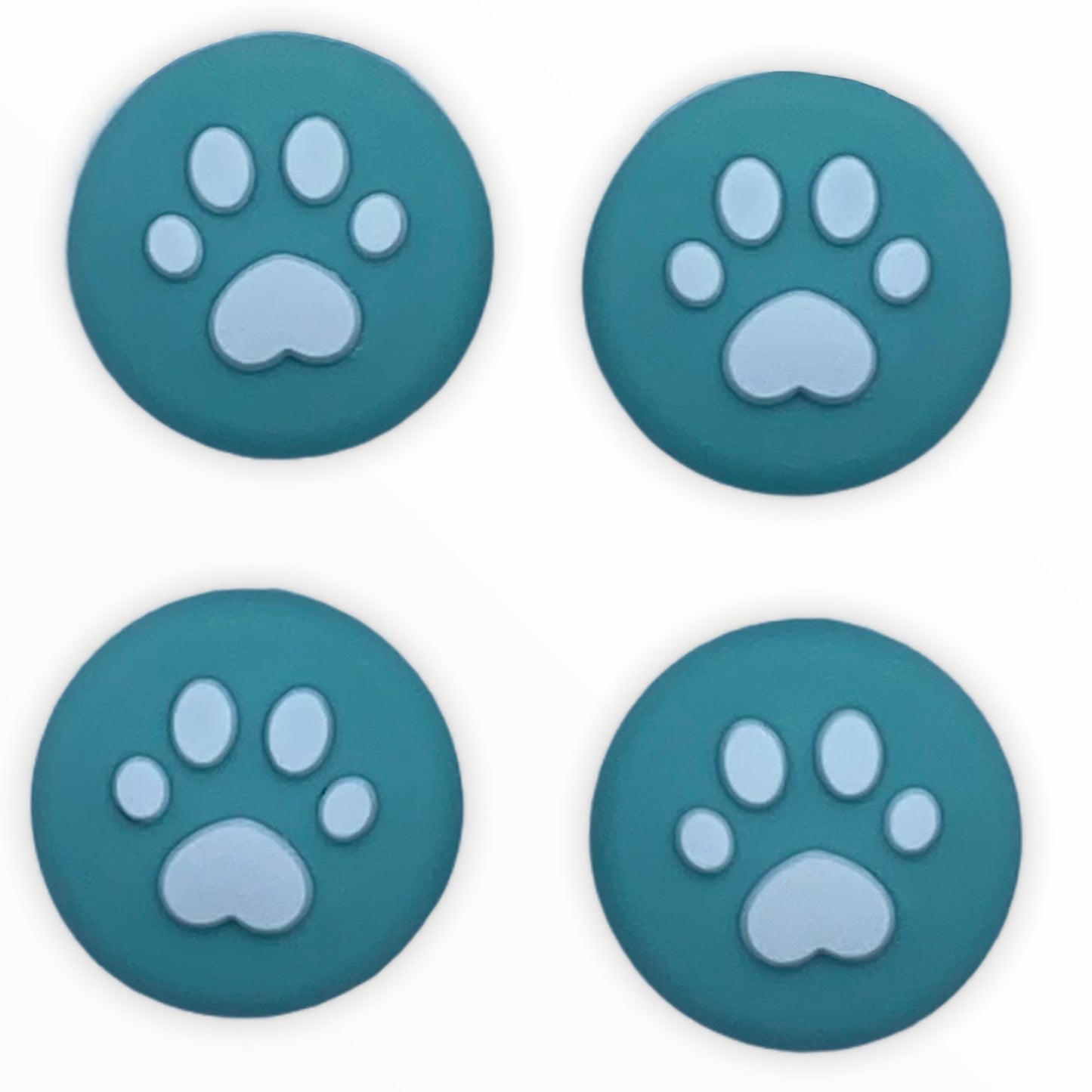 JenDore Teal 4Pcs Paw Silicone Thumb Grip Caps for Nintendo Switch