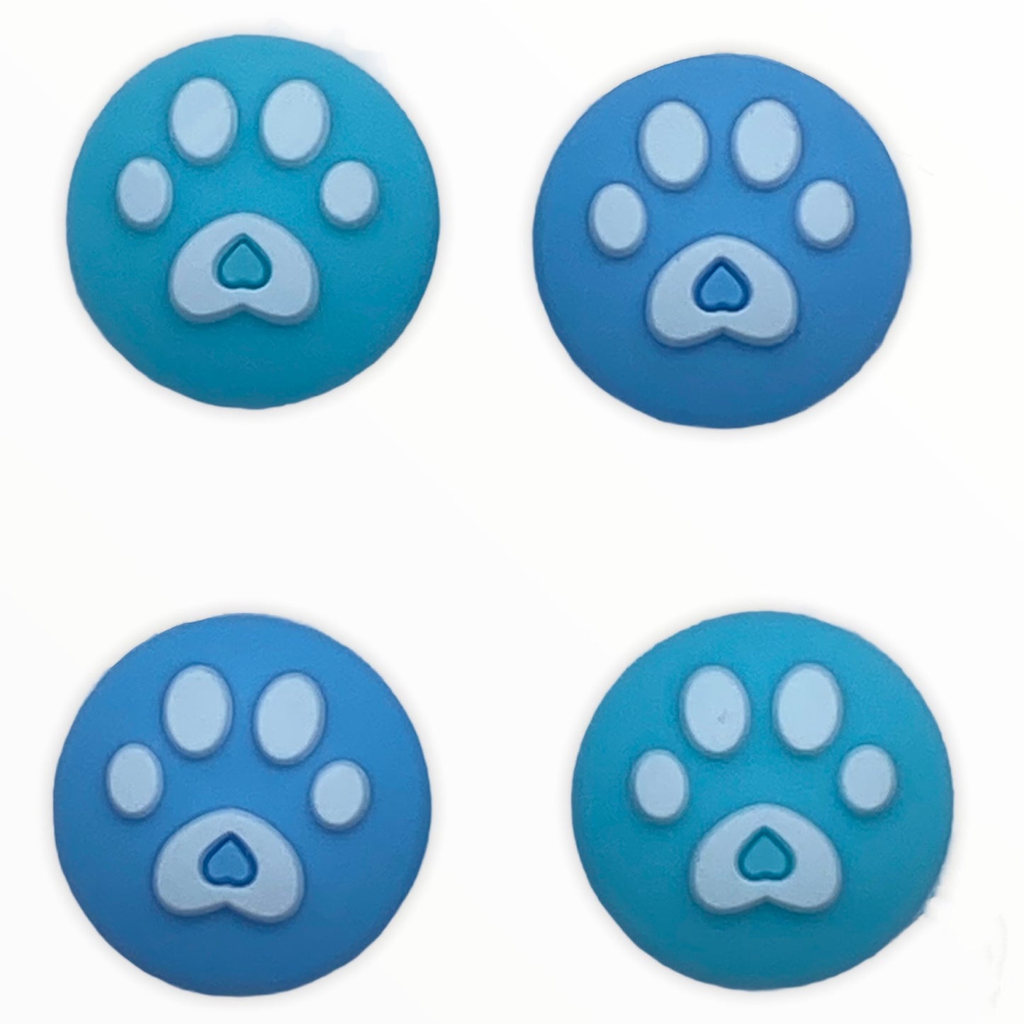 JenDore Blue Blue 4Pcs Paw Silicone Thumb Grip Caps for Nintendo Switch