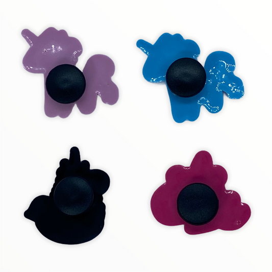 JENDORE 4 pcs Lot Multi Unicorn Shoe Charms for Bracelets or Clogs