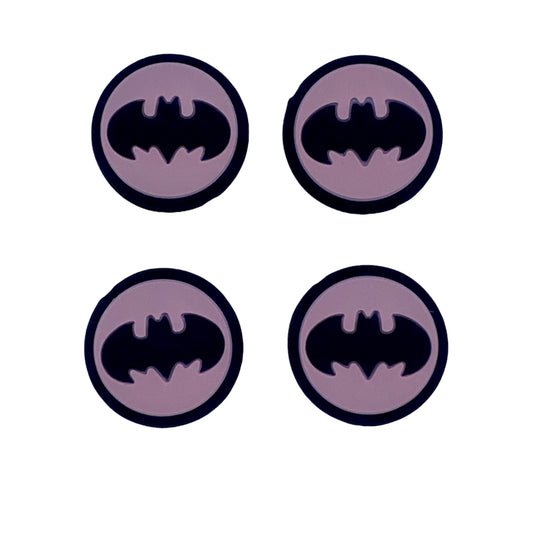 JenDore Pink Black Bat Superhero 4 tapas de silicona para agarre de pulgar para Nintendo Switch