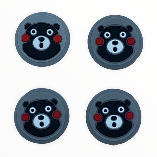 Jendore Grey Bear 4Pcs Capuchons de poignée en silicone pour Nintendo Switch et NS Lite