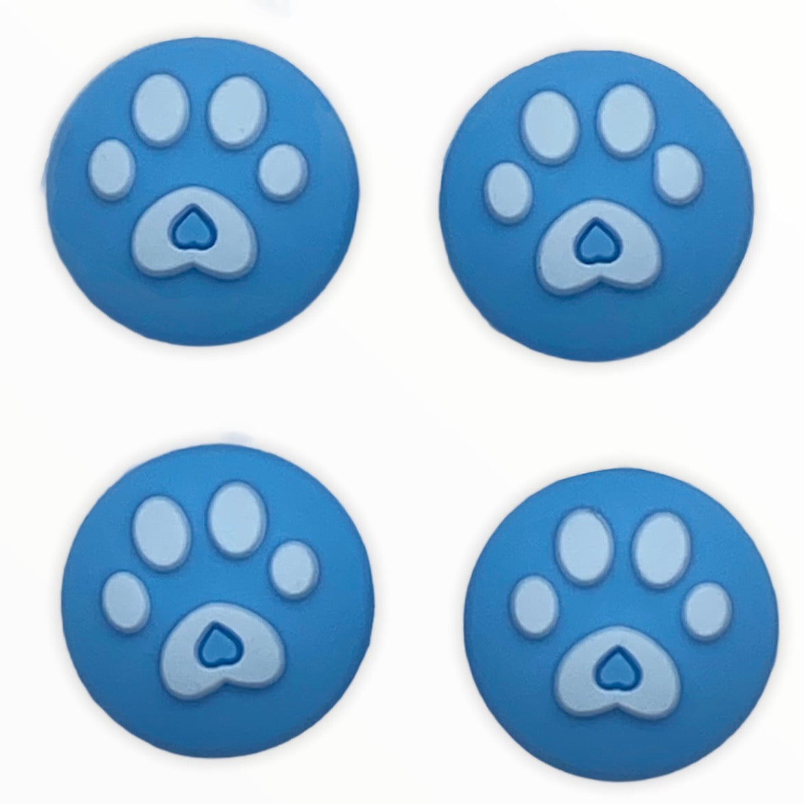 JenDore Blue Heart 4Pcs Paws Silicone Thumb Grip Caps for Nintendo Switch
