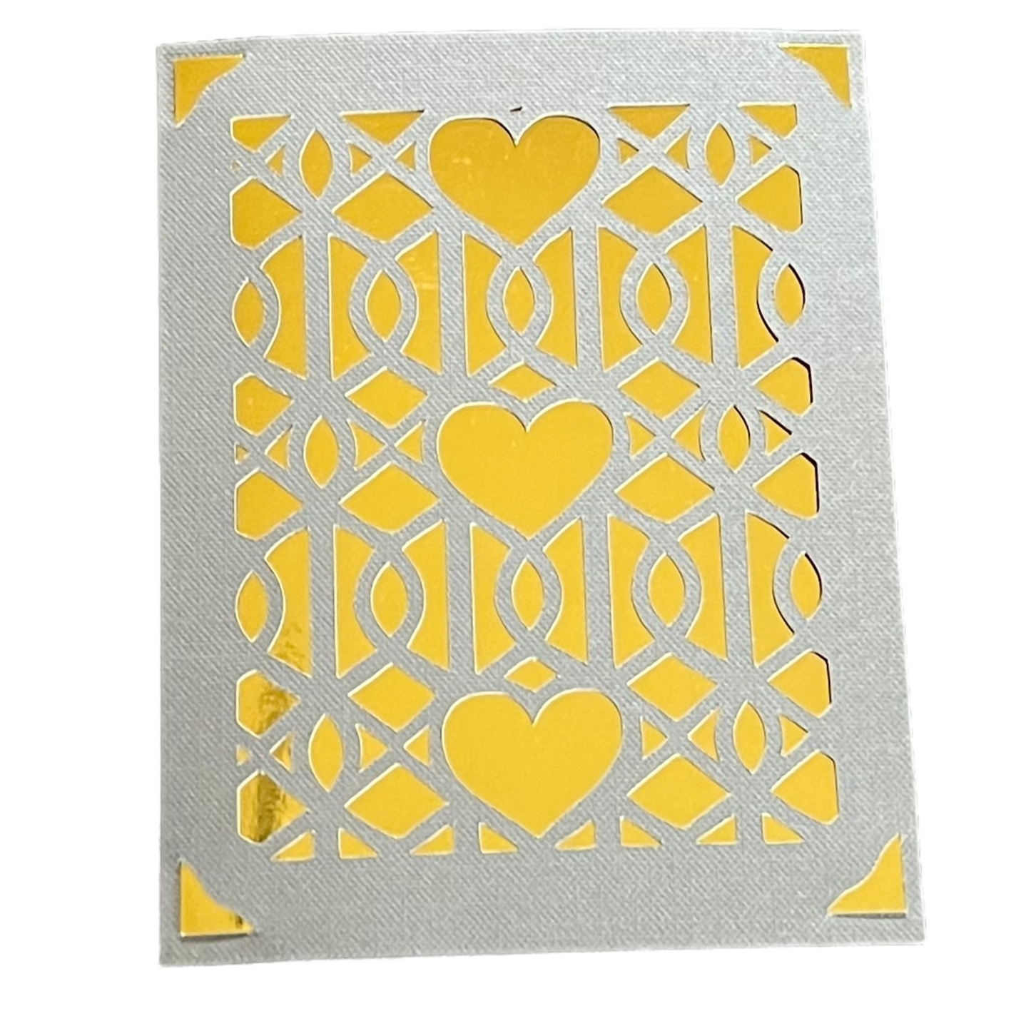 Gold Hearts Love Greeting Card