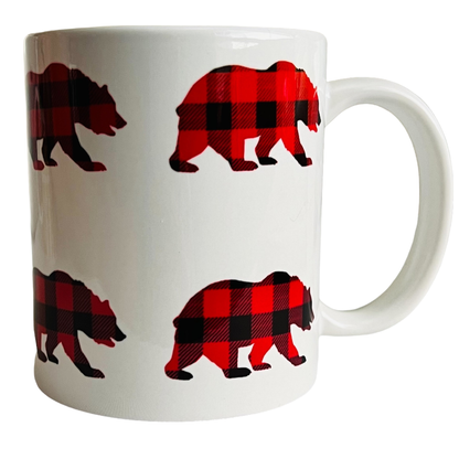 JenDore Mamá Oso Rojo 12 oz. Taza de té y café