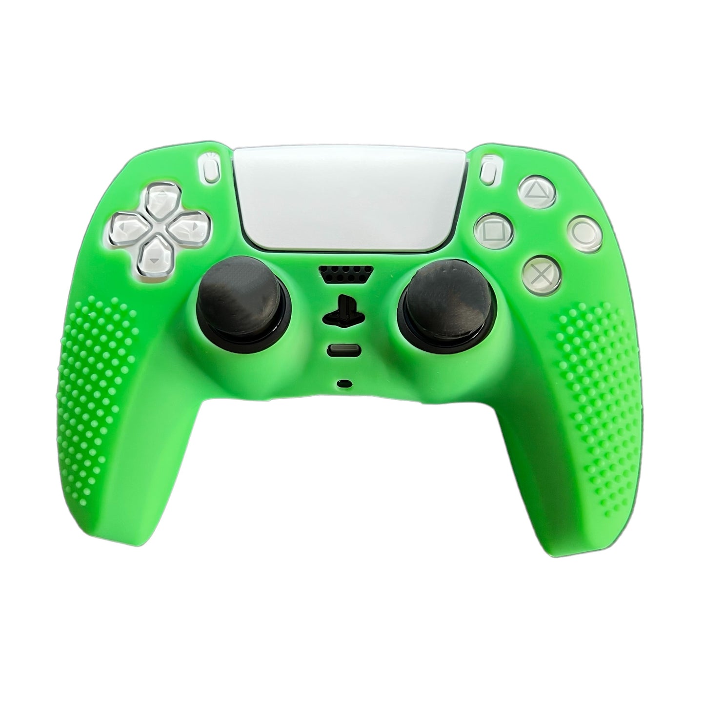 JenDore PS5 Controller Lime Green Anti-slip Silicone Protective Skin Cover Shell