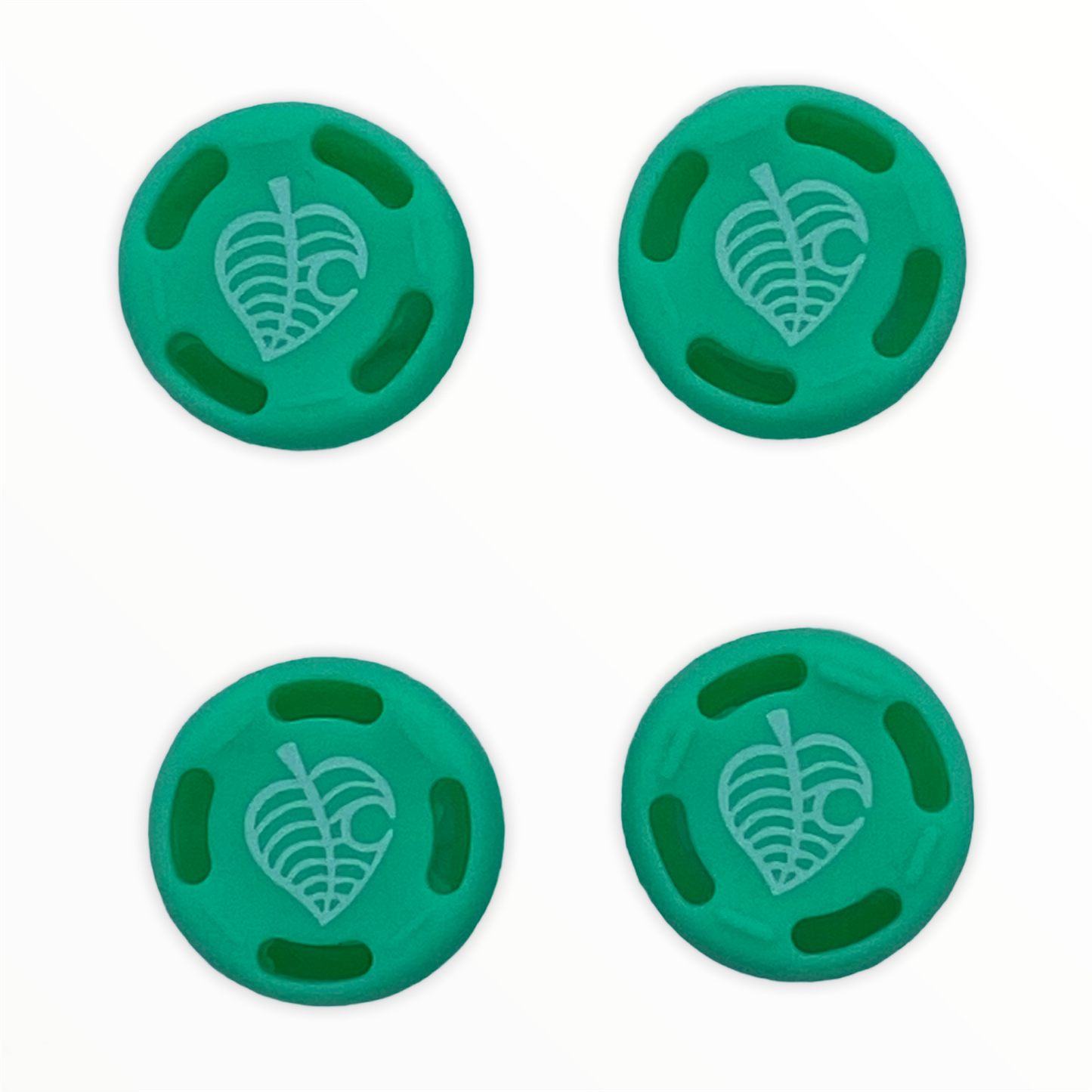 JenDore Green 4Pcs Leaf Animal CrossingSilicone Thumb Grip Caps for Nintendo Switch