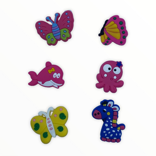 JENDORE BUTTERFLIES WHALE OCTOPUS GIRAFFE SHOE CHARMS FOR CLOGS OR BRACELET