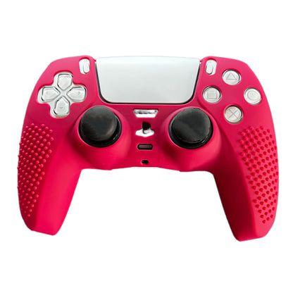 JenDore PS5 Controller Red Pink Anti-slip Silicone Protective Skin Cover Shell