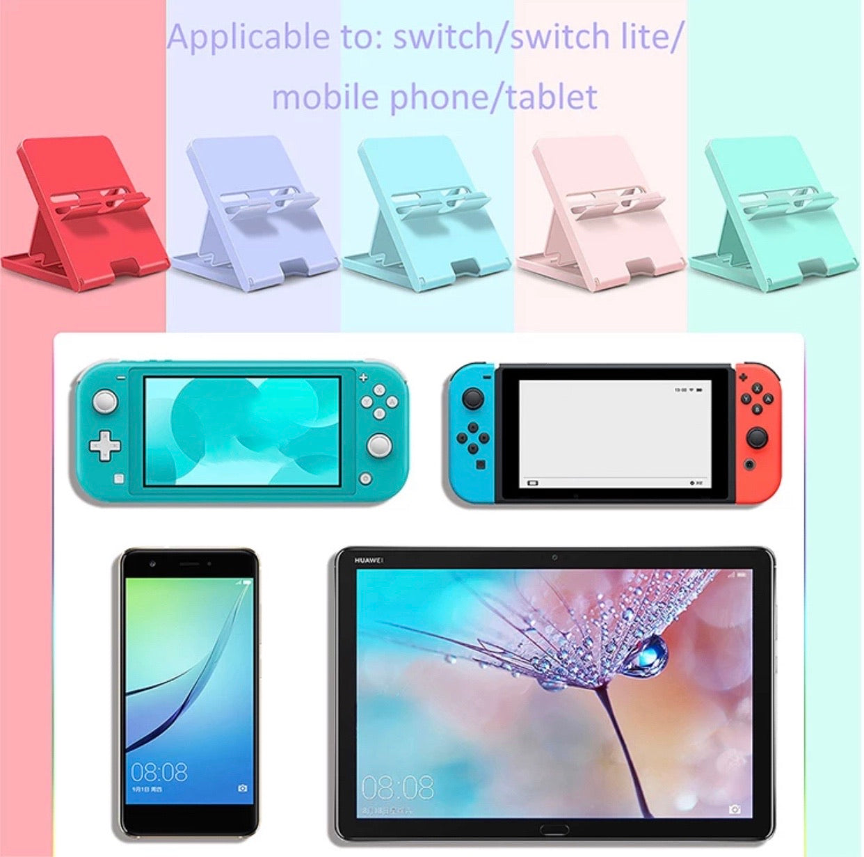 Base de support de jeu JenDore verte pour Nintendo Switch