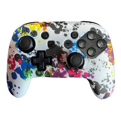 JenDore Nintendo Switch Pro Controller Paint Splats Silicone Cover Shell