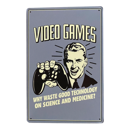 JenDore – affiche de jeux vidéo en métal, 12x8, signe mural d'art de jeu