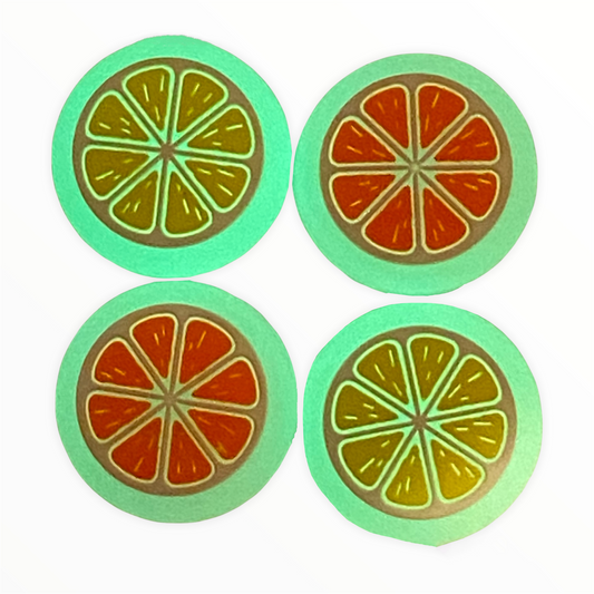 JenDore Glow In The Dark Yellow & Orange 4Pcs Silicone Thumb Grip Caps for Nintendo Switch & NS Lite