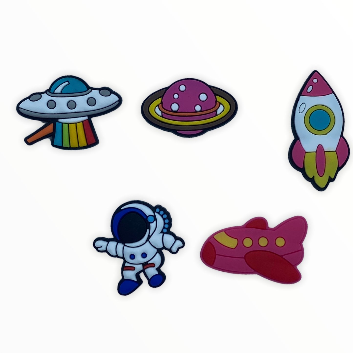 JENDORE OUTER SPACE ASTRONAUT SHOE CHARMS FOR CLOGS OR BRACELET