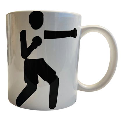 JenDore " Coffee Because Punching People is Frowned Upon ” 12 oz. Coffee Tea Mug