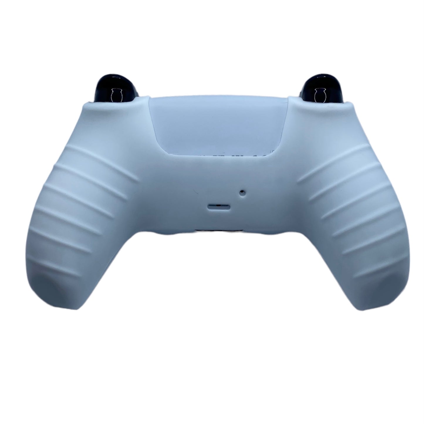 JenDore Controlador PS5 Carcasa protectora de silicona frontal lisa blanca