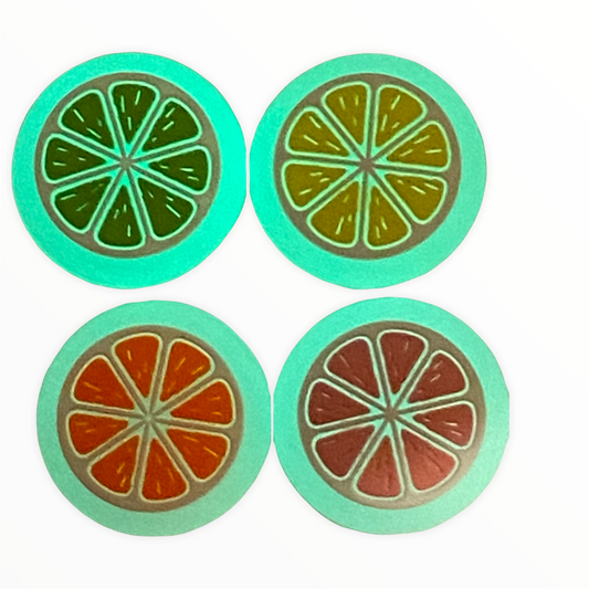 JenDore Glow In The Dark Pink Green Yellow & Orange 4Pcs Silicone Thumb Grip Caps for Nintendo Switch. & NS Lite