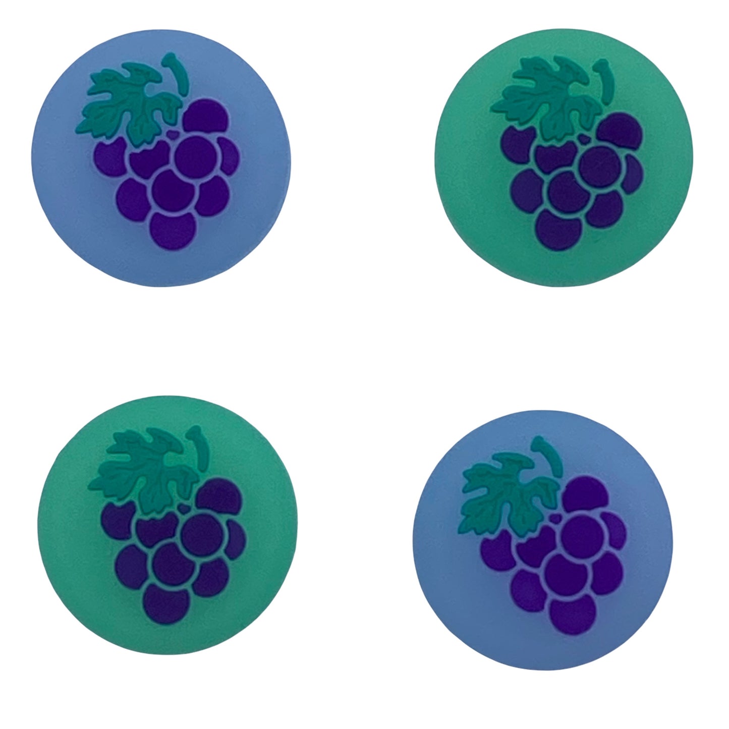 JenDore Jelly Fruit Green Purple Grape 4Pcs Silicone Thumb Grip Caps for Nintendo Switch & NS Lite