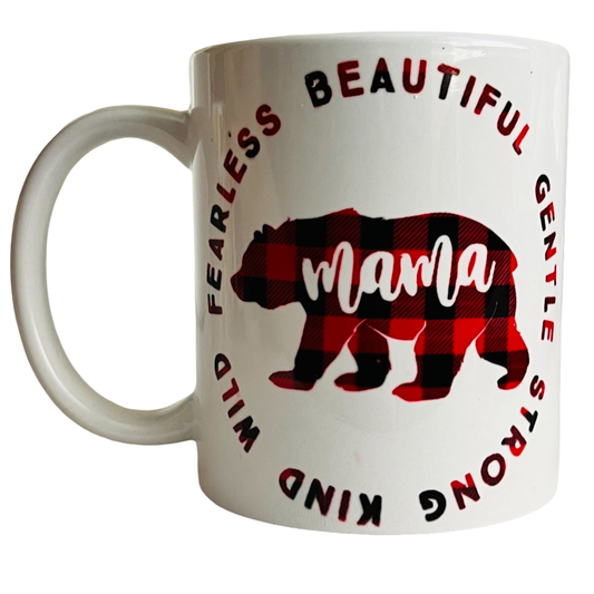JenDore Red Mama Bear 12 oz. Coffee Tea Mug