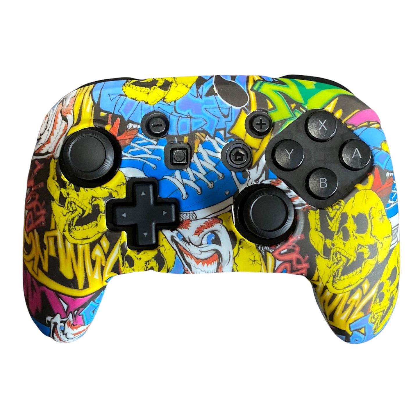 JenDore Baseball silicone anti-slip grip cover compatible with Nintendo Switch Pro Controller. Features a smooth textured surface for enhanced gaming control and protection.